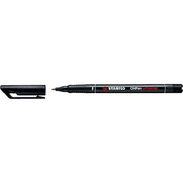 Alkoholos marker 0,7mm, STABILO OHPen F fekete