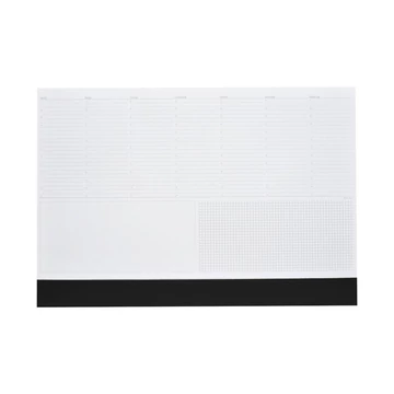 Asztali könyöklő fehér lapokkal fekete műbőrcsíkkal 570 x 390 mm  Realsystem 2026/2027