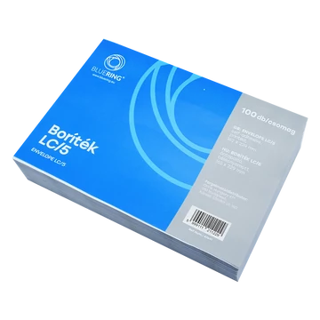 Boríték LC/5 öntapadó bélésnyomott 162×229mm Bluering® 100 db/csom fehér