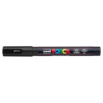 Dekormarker 0,9-1,3mm, Uni Posca PC-3M fekete