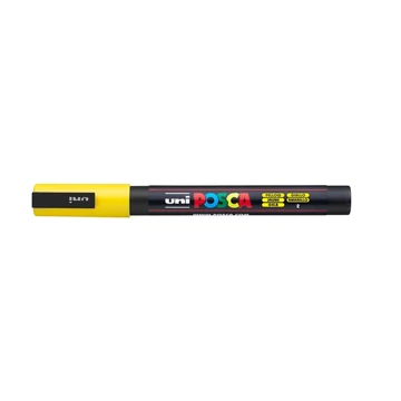 Dekormarker 0,9-1,3mm, Uni Posca PC-3M sárga