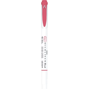 Ecsettol kétvégű Zebra Mildliner Cool & Refined, piros