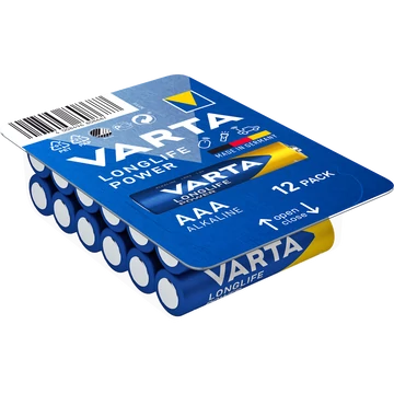 Elem AAA mikro LR03 Longlife Power BigBox 12 db/csomag, Varta