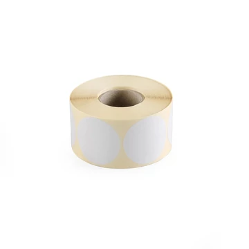 Etikett címke, 40mm, körcímke tekercses, 1000 címke/tekercs fehér