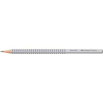Grafitceruza 2H, háromszögletű GRIP 2001 Faber-Castell ezüst test