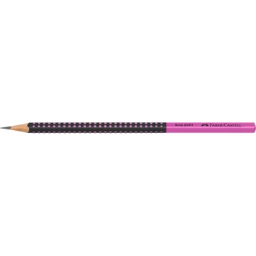 Grafitceruza HB,kéttónusú háromszögletű GRIP 2001 Faber-Castell fekete/rózsaszín test