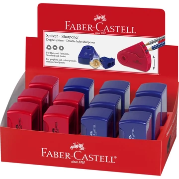 Hegyező dupla tartályos SLEEVE Jumbo Faber-Castell piros,kék színben 