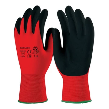 Kesztyű latex mártott piros 8-as