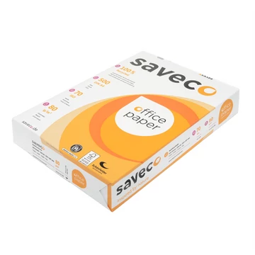 Másolópapír A4, 80g, újrahasznosított ISO 70 fehérségű Saveco Orange Label 500ív/csomag