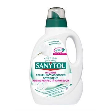 Mosógél 1,65 liter (17 mosás) fehér és színes ruhákhoz Sanytol Hygiene