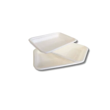 Papírtálca 185 x 135 x 23 mm komposztálható cukornád 125 db/csomag