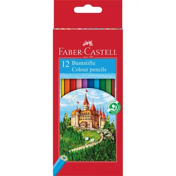 Színes ceruza készlet hatszögletű kastélyos Faber-Castell 12klf. szín
