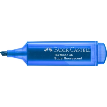 Szövegkiemelő 1-5mm vágott hegyű Faber-Castell 46 fluoreszkáló kék 