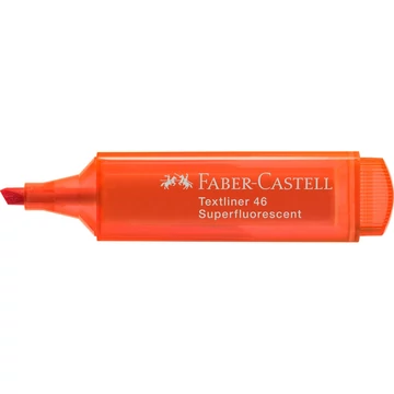 Szövegkiemelő 1-5mm vágott hegyű Faber-Castell 46 fluoreszkáló narancs 
