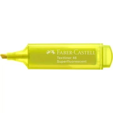 Szövegkiemelő 1-5mm vágott hegyű Faber-Castell 46 fluoreszkáló sárga 