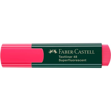 Szövegkiemelő 1-5mm vágott hegyű Faber-Castell 48 fluoreszkáló piros 