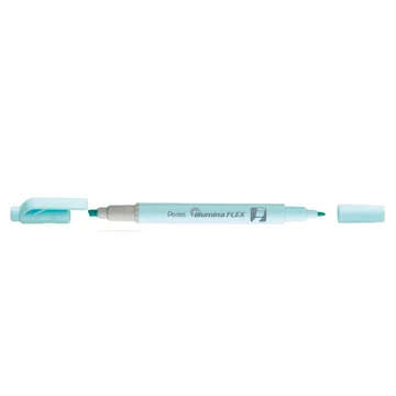 Szövegkiemelő kétvégű 1/3,5mm, vágott és kúphegyű, Pentel pasztell kék