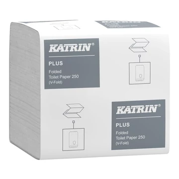 Toalettpapír 2 rétegű hajtogatott 250 lap/csomag 40 cs/karton Katrin_56156 fehér