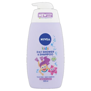 Tusfürdő és sampon 500 ml Nivea kids lány