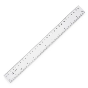 Vonalzó 30cm, kemény műanyag Bluering®
