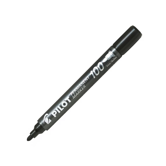 Alkoholos marker 1mm, kerek hegyű, Pilot 100 fekete