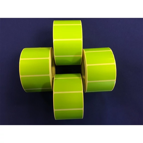 Etikett címke thermo, 25x45mm, tekercses, 1000 címke/tekercs zöld