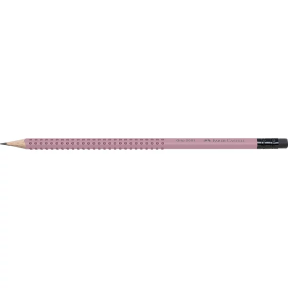 Grafitceruza B,radíros háromszögletű GRIP 2001 Faber-Castell rózsa test