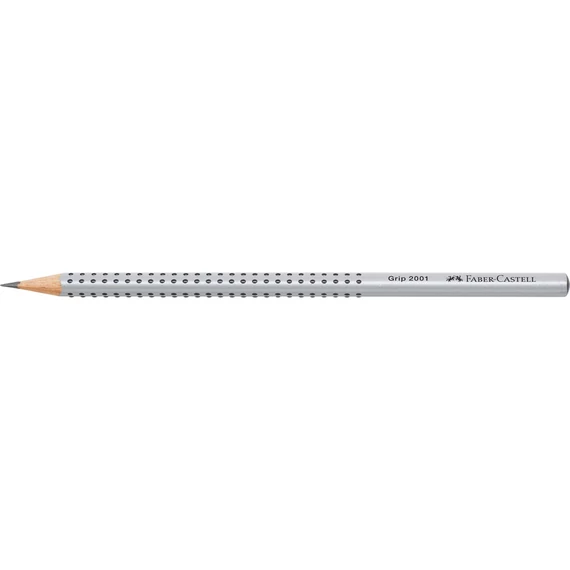 Grafitceruza H, háromszögletű GRIP 2001 Faber-Castell ezüst test