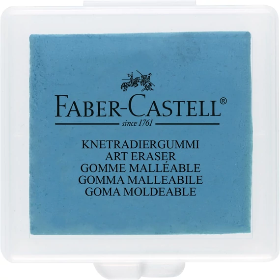 Gyurmaradír műanyag dobozban vegyes színben Faber-Castell sárga,piros,kék