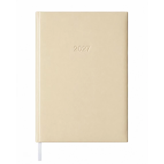 Határidőnapló agenda Standard B/5, napi fehér lapokkal drapp Bluering® 2027.