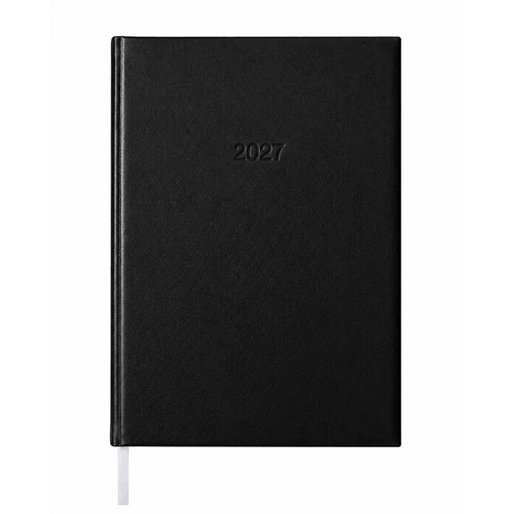 Határidőnapló agenda Standard B/5, napi fehér lapokkal fekete Bluering® 2027.