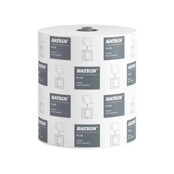 Kéztörlő 2 rétegű tekercses átmérő: 19 cm perforáció 6 tekercs/karton System Katrin_97449 fehér