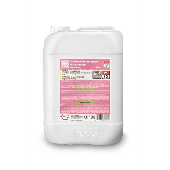 Mosogató- és tisztítószer 5 liter kézi fertőtlenítő hatással Brilliance
