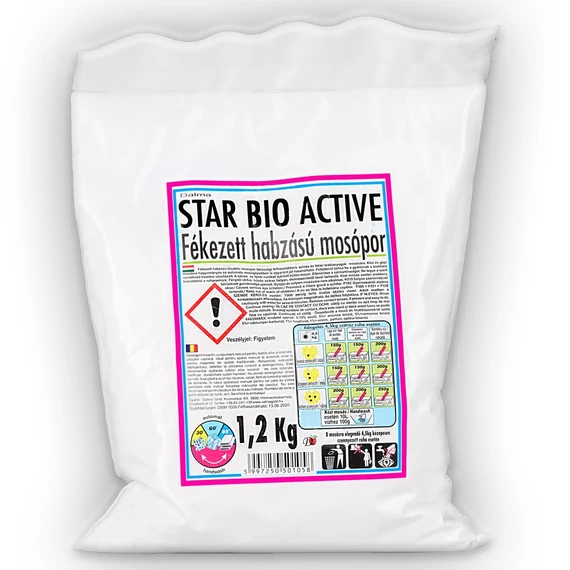 Mosópor 1,2 kg fehér és színes ruhákhoz Dalma Star Bio Active