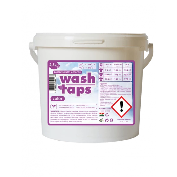 Mosópor 2,5 kg színes ruhákhoz Wash Taps