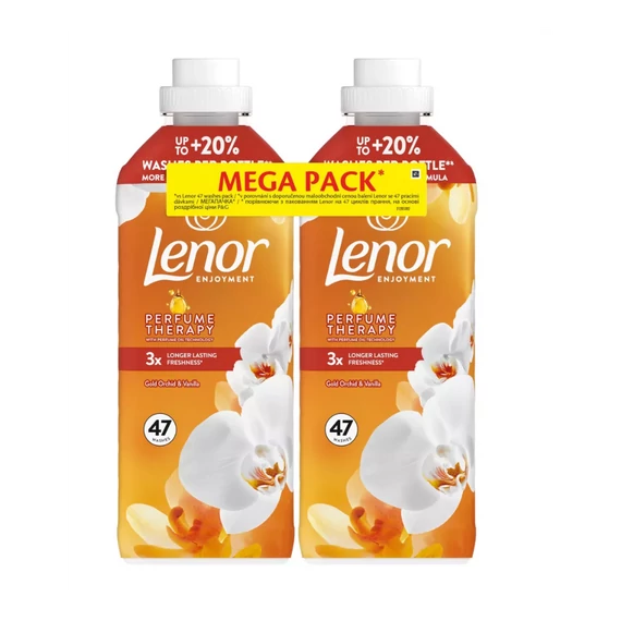 Öblítő koncentrátum 2 x 987 ml Lenor Gold Orchid & Vanilla