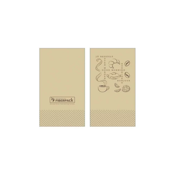 Szalvéta 2 rétegű 1/8 hajtás lapméret: 33 x 33 cm 50 db/csomag Jó reggelt! Lucart Econatural _82100300