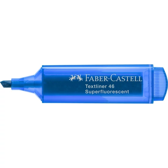 Szövegkiemelő 1-5mm vágott hegyű Faber-Castell 46 fluoreszkáló kék 