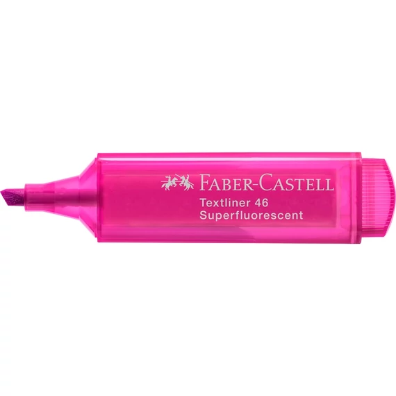 Szövegkiemelő 1-5mm vágott hegyű Faber-Castell 46 fluoreszkáló rózsaszín 