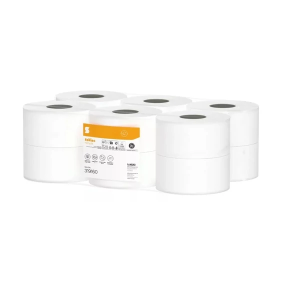 Toalettpapír 3 rétegű közületi átmérő: 19 cm 480 lap/tekercs 12 tekercs/karton Satino Wepa Comfort fehérített