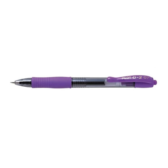 Zseléstoll 0,7mm, nyomógombos Pilot G-2, írásszín lila