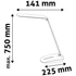 Kép 4/4 - Asztali LED lámpa, érintésvezérelt, dimmelhető, 10W, 5000K, AVIDE, fekete