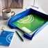 Kép 4/4 - Irattálca műanyag 550 extra széles 345x270x67mm, Bluering®, kék