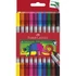 Kép 1/2 - Rostirón, filctoll készlet, kétvégű Faber-Castell 10 klf. szín
