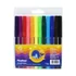 Kép 1/3 - Rostirón kúpos végű filctoll készlet, vízbázisú, 1mm, Bluering®, 12 klf. szín, 