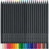 Kép 1/2 - Színes ceruza készlet háromszögletű BLACK EDITION Faber-Castell fekete test 24klf. szín
