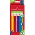 Kép 1/2 - Színes ceruza készlet háromszögletű Jumbo Faber-Castell 10klf. szín