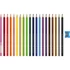 Kép 2/2 - Színes ceruza készlet háromszögletű + hegyező Jumbo Junior Faber-Castell 20klf. szín