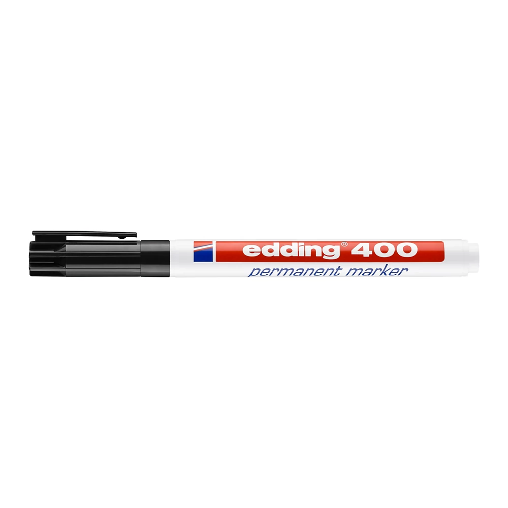 Alkoholos marker 1 mm, kerek hegyű, Edding 400 fekete