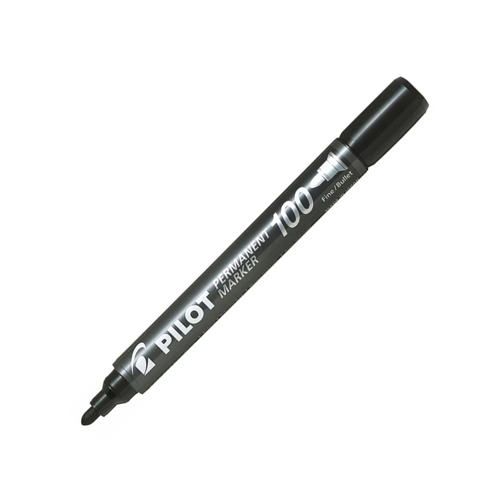 Alkoholos marker 1mm, kerek hegyű, Pilot 100 fekete